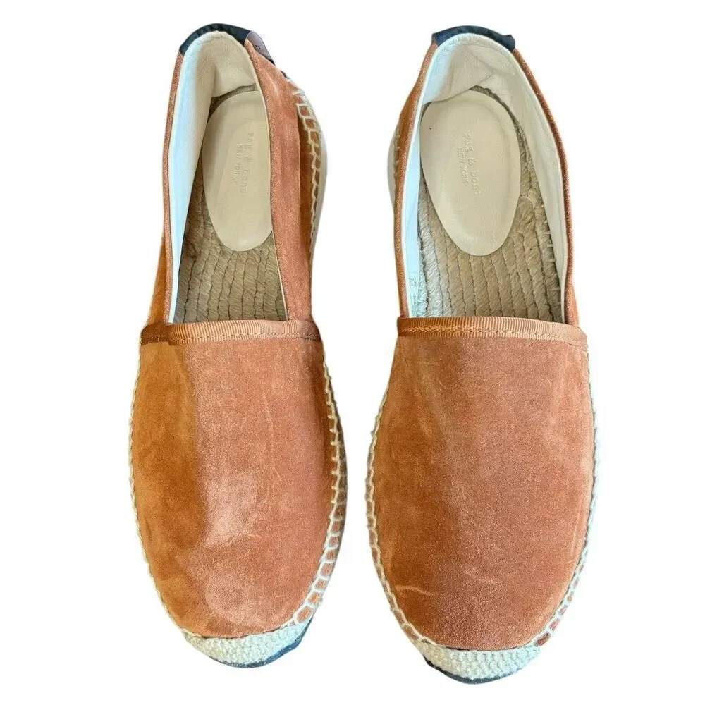 Rag & Bone Suede RB Espadrille Runner in Redwood Tan NWOB Size 8
